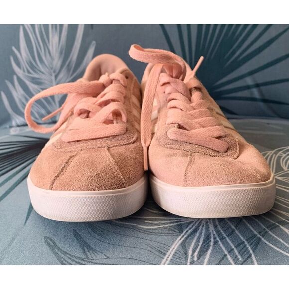 Adidas Neo Comfort Footbed  pink SUEDE SNEAKER GYM SHOES sz 7 - Picture 3 of 7